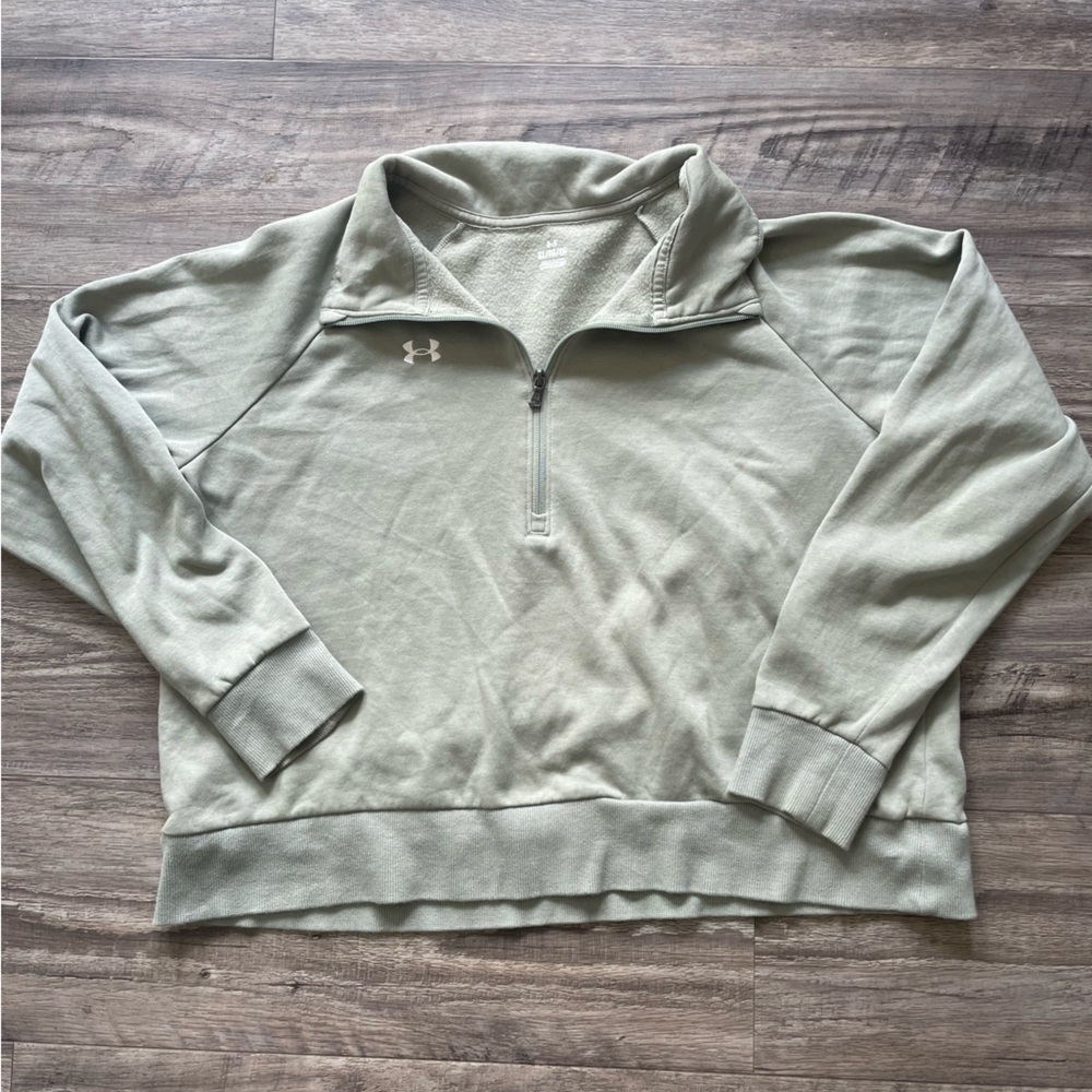 Women’s Under Armour Light Green Quarter-Zip Pullover